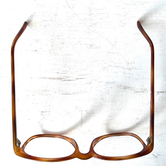 Vintage Eyeglasses LOGO Paris 70s Caramel Latte Eyeglass France NOS - Picture 9 of 14